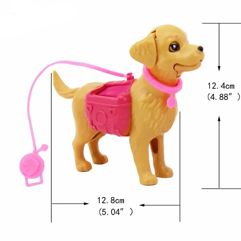 1 Set 1:6 Doll House Accessories Mini Plastic Dog + Pet Equipment Outdoor Combination for Doll Set - HONORABLE VETERANS SOLUTIONS