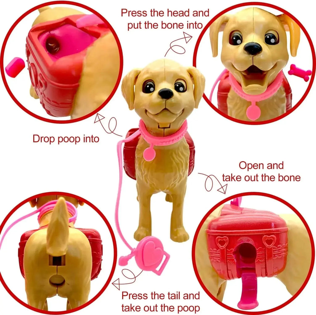 1 Set 1:6 Doll House Accessories Mini Plastic Dog + Pet Equipment Outdoor Combination for Doll Set - HONORABLE VETERANS SOLUTIONS