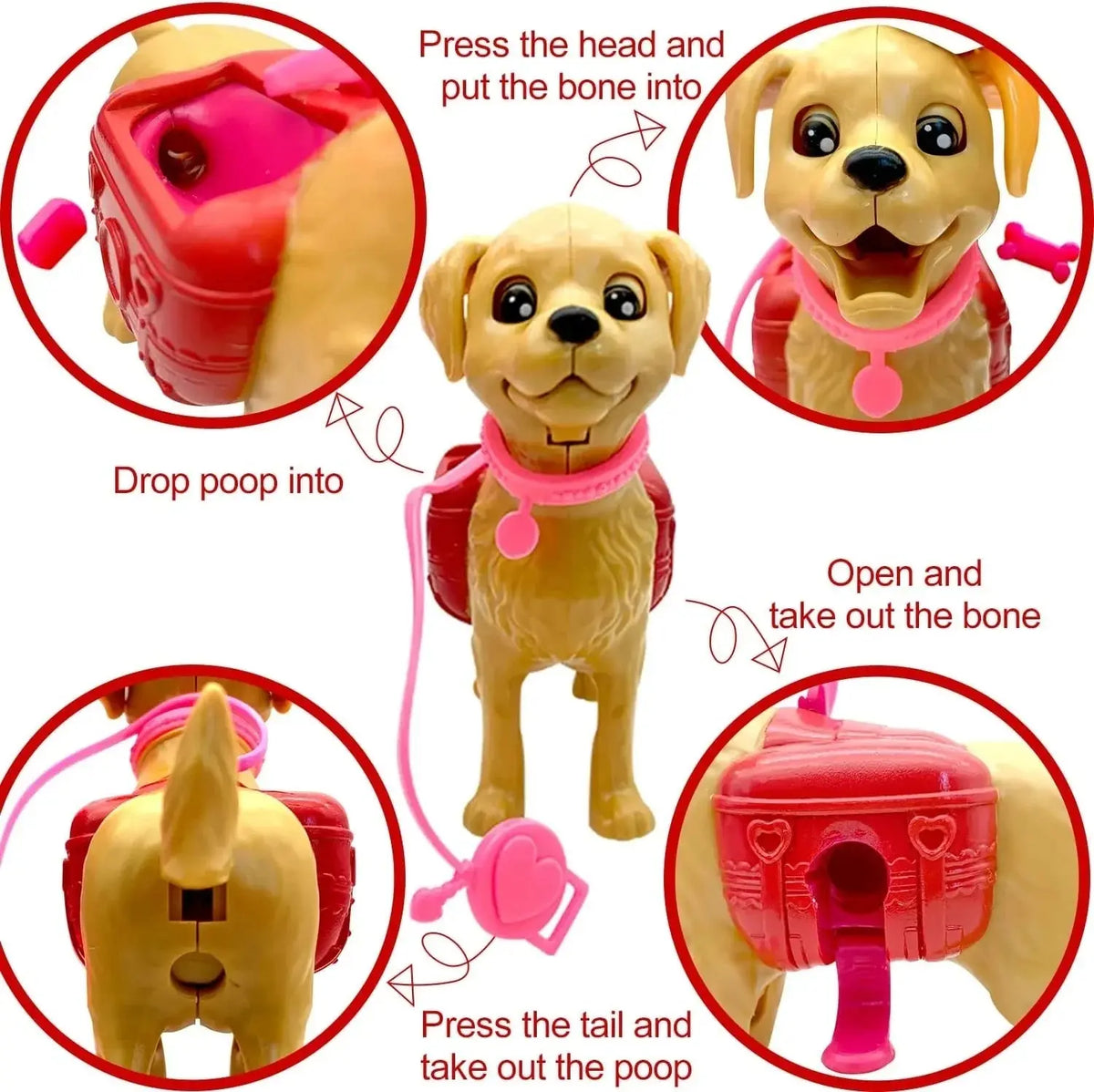 1 Set 1:6 Doll House Accessories Mini Plastic Dog + Pet Equipment Outdoor Combination for Doll Set - HONORABLE VETERANS SOLUTIONS
