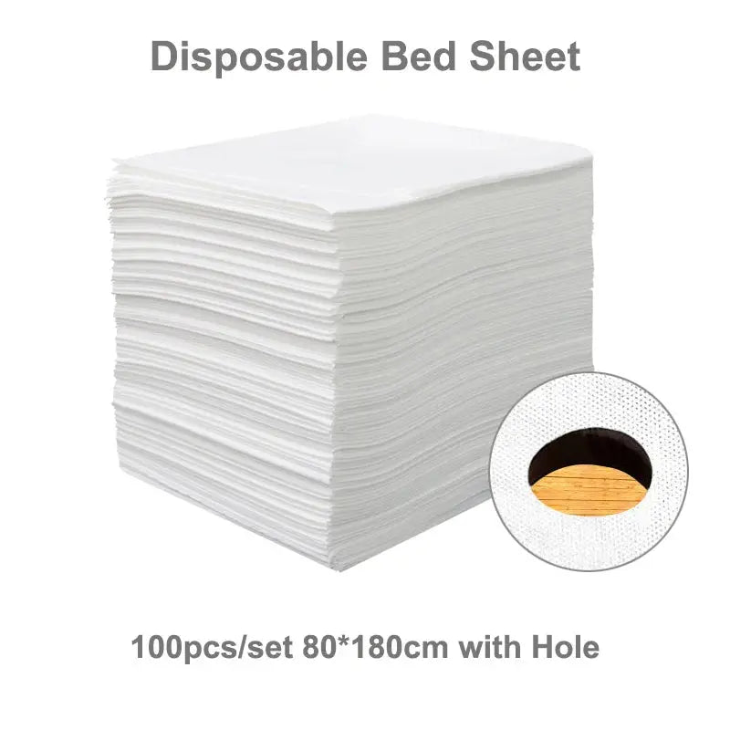 100pcs/bag Disposable Bed Sheets Non Woven Spa Massage Breathable Solid Bed Cover Travel Business Hotel Hospital Sheet - HONORABLE VETERANS SOLUTIONS