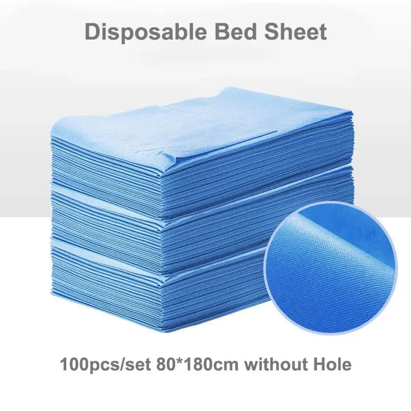 100pcs/bag Disposable Bed Sheets Non Woven Spa Massage Breathable Solid Bed Cover Travel Business Hotel Hospital Sheet - HONORABLE VETERANS SOLUTIONS