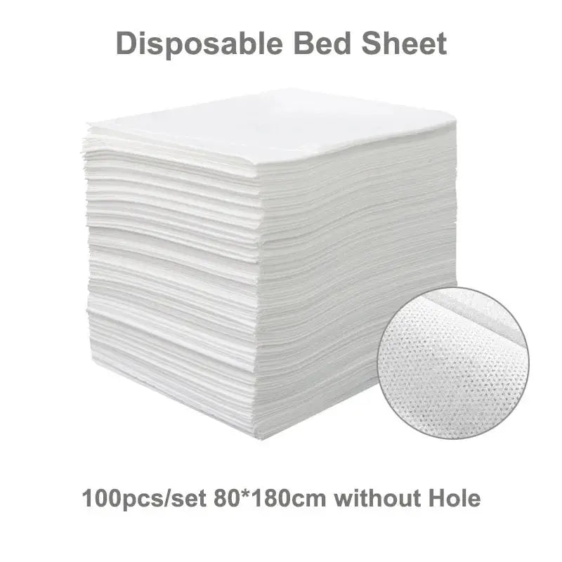 100pcs/bag Disposable Bed Sheets Non Woven Spa Massage Breathable Solid Bed Cover Travel Business Hotel Hospital Sheet - HONORABLE VETERANS SOLUTIONS