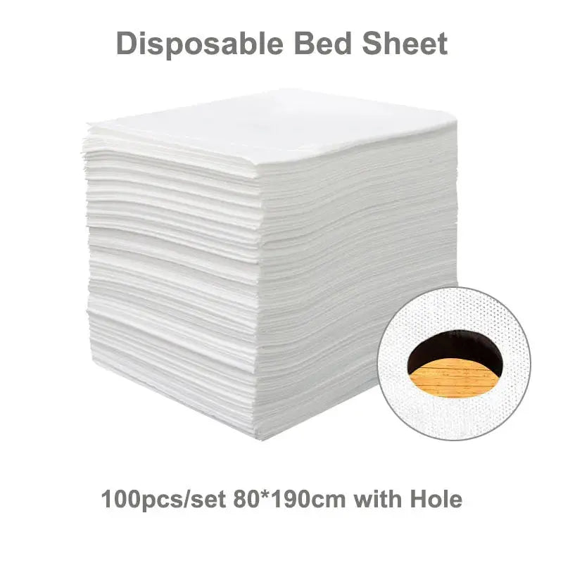 100pcs/bag Disposable Bed Sheets Non Woven Spa Massage Breathable Solid Bed Cover Travel Business Hotel Hospital Sheet - HONORABLE VETERANS SOLUTIONS