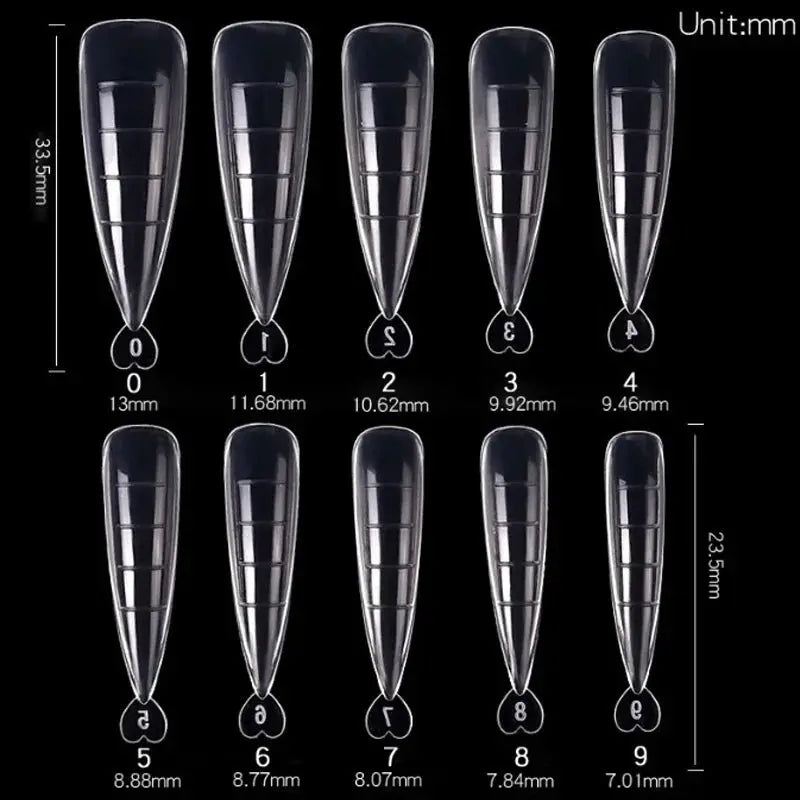 100Pcs/Box Nail Tips Full Set Acrylic Fake Finger UV Gel Polish Quick False Nails Tip Manicure Tools Nail Art DIY Tools Kit - HONORABLE VETERANS SOLUTIONS