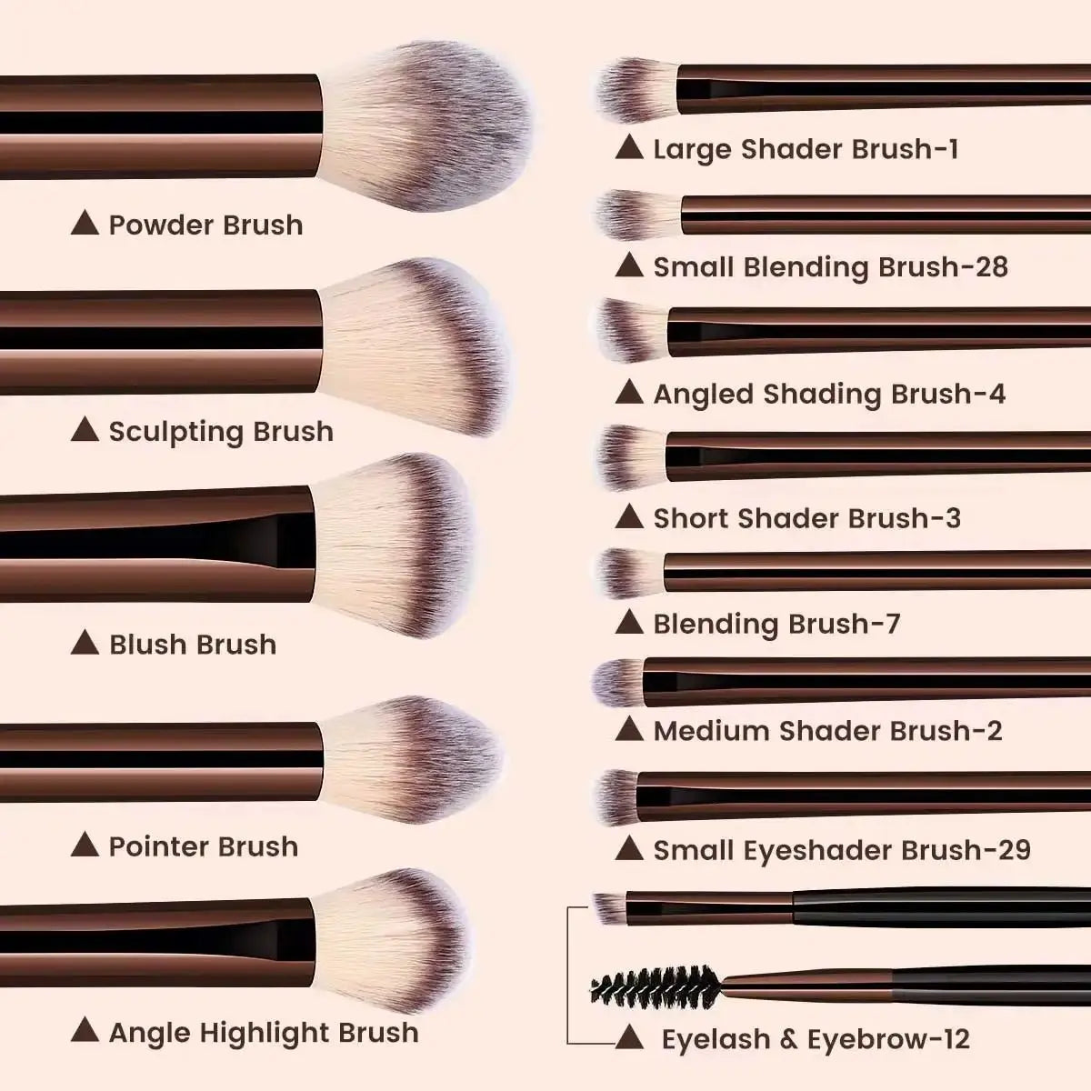 13PCS Makeup Brush Set Foundation Concealer Powder Eyeshadow Blush Brush Kabuki Blending Cosmetic Beauty Tool for Face - HONORABLE VETERANS SOLUTIONS