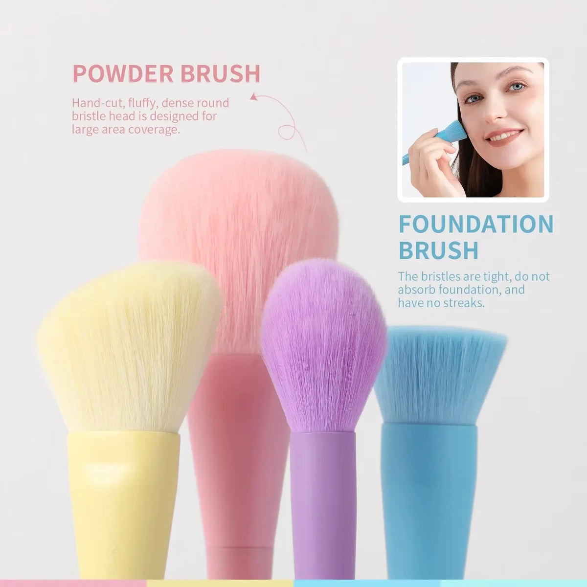 17 Color Multi-Color Makeup Brushes Macaron Color Brushes Eyeshadow Foundation Makeup Brush Set Colorful Makeup Tools Full Set - HONORABLE VETERANS SOLUTIONS