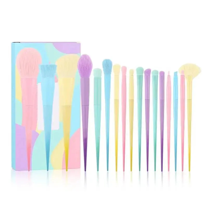 17 Color Multi-Color Makeup Brushes Macaron Color Brushes Eyeshadow Foundation Makeup Brush Set Colorful Makeup Tools Full Set - HONORABLE VETERANS SOLUTIONS