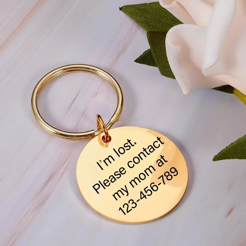 1pc Customized Pet Accessories Include Circular Dog Tags, Optional Small Dog Patterns, Engraved Names and Contact Num - HONORABLE VETERANS SOLUTIONS