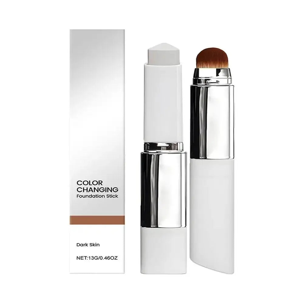 2-in-1 Color-Changing Foundation Stick Liquid Lightweight Moisturizing Brightening Foundation Color Changing For All Skin Types - HONORABLE VETERANS SOLUTIONS