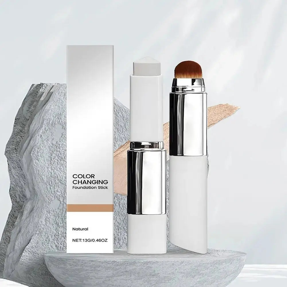 2-in-1 Color-Changing Foundation Stick Liquid Lightweight Moisturizing Brightening Foundation Color Changing For All Skin Types - HONORABLE VETERANS SOLUTIONS
