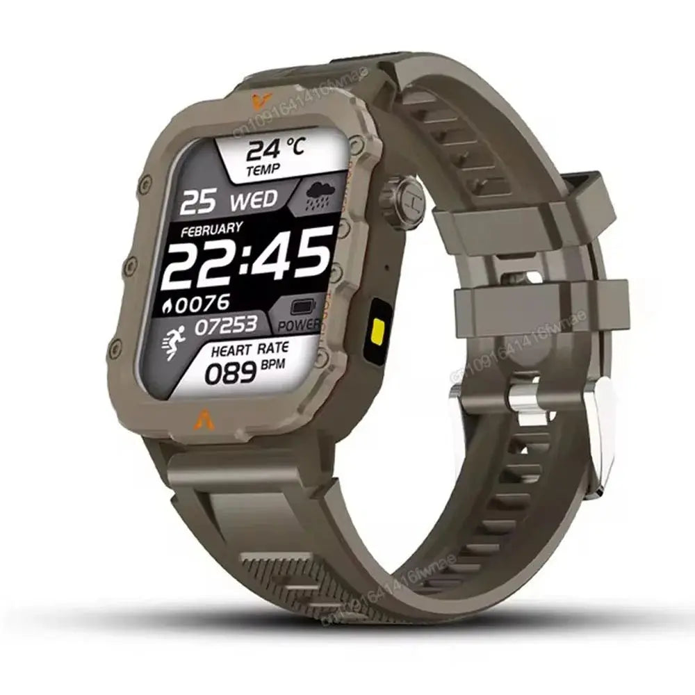 2025 New Rugged Military GPS Smart Watch Men Bluetooth Call Health Monitoring AI Voice Sport Waterproof Smartwatches For Android - HONORABLE VETERANS SOLUTIONS