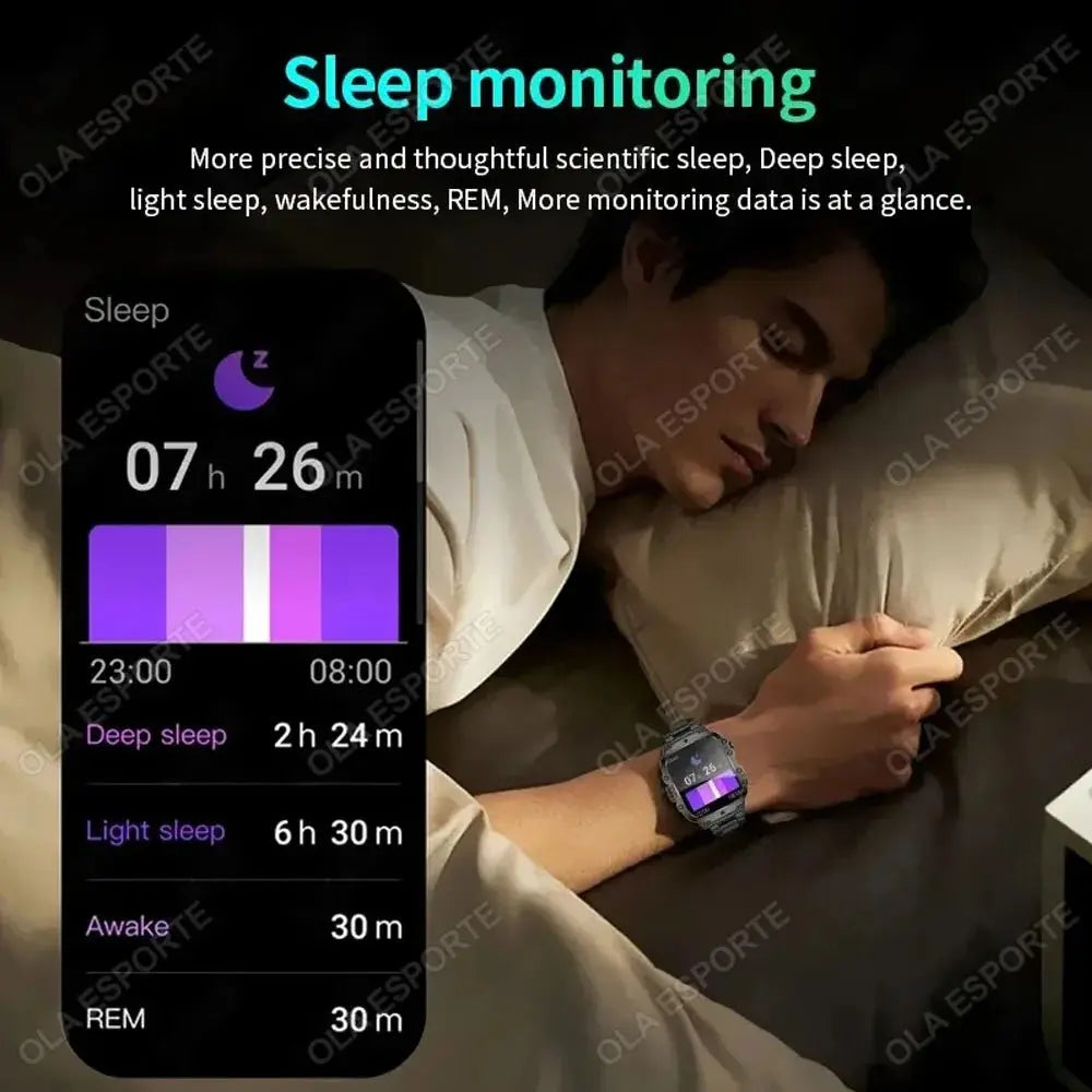 2025 New Rugged Military GPS Smart Watch Men Bluetooth Call Health Monitoring AI Voice Sport Waterproof Smartwatches For Android - HONORABLE VETERANS SOLUTIONS