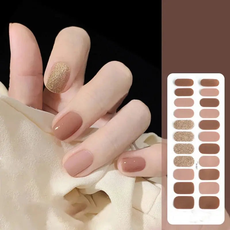 22finger Flash Sequin Nail Polish Gel Film ins Wind Waterproof Lasting Nail Sticker - HONORABLE VETERANS SOLUTIONS