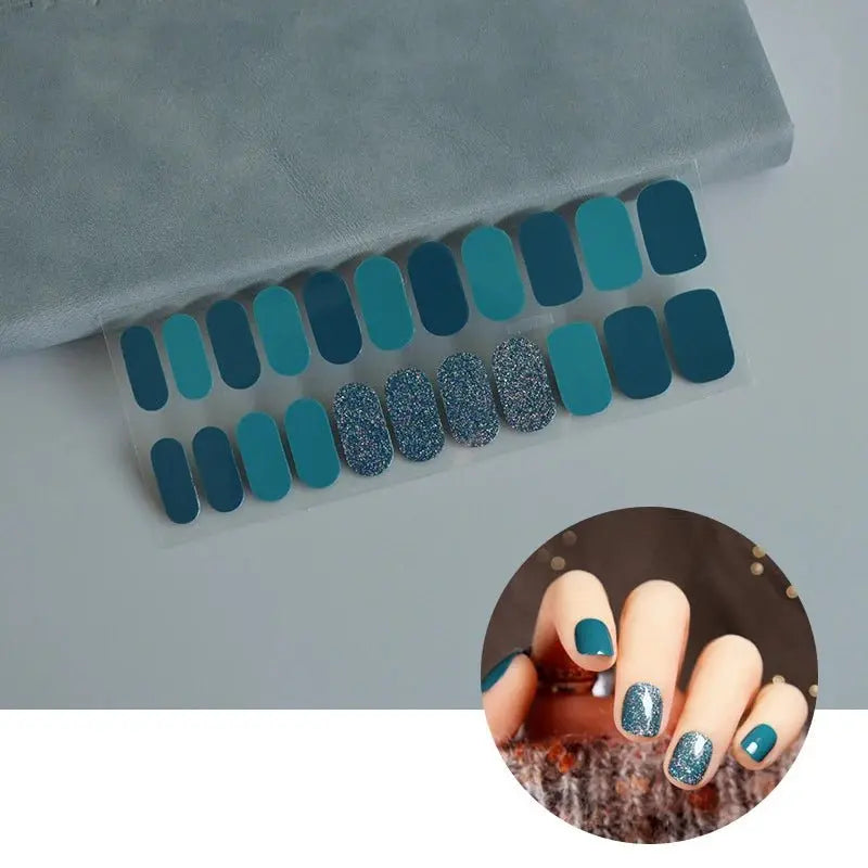 22finger Flash Sequin Nail Polish Gel Film ins Wind Waterproof Lasting Nail Sticker - HONORABLE VETERANS SOLUTIONS