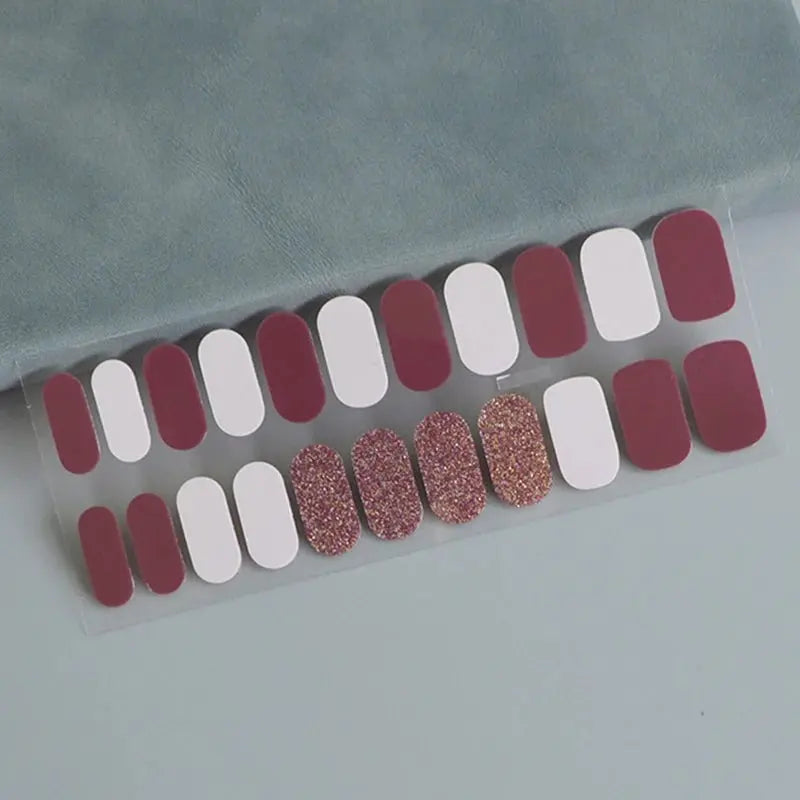 22finger Flash Sequin Nail Polish Gel Film ins Wind Waterproof Lasting Nail Sticker - HONORABLE VETERANS SOLUTIONS