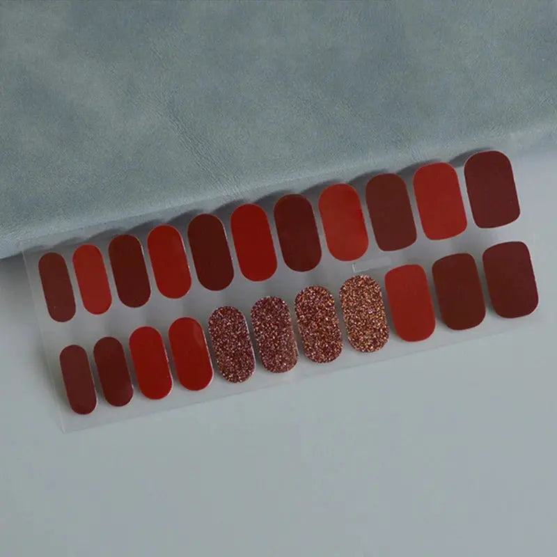 22finger Flash Sequin Nail Polish Gel Film ins Wind Waterproof Lasting Nail Sticker - HONORABLE VETERANS SOLUTIONS