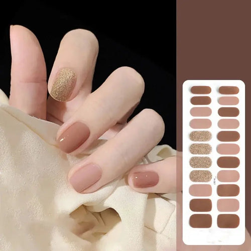 22finger Flash Sequin Nail Polish Gel Film ins Wind Waterproof Lasting Nail Sticker - HONORABLE VETERANS SOLUTIONS