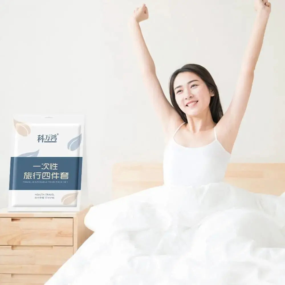 3 / 4-Piece Disposable Bed Sheet Dirty Proof Bedding Set Duvet Cover Pillowcase Thickened Non-Woven Isolation Sheets Travel - HONORABLE VETERANS SOLUTIONS