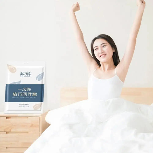 3 / 4-Piece Disposable Bed Sheet Dirty Proof Bedding Set Duvet Cover Pillowcase Thickened Non-Woven Isolation Sheets Travel - HONORABLE VETERANS SOLUTIONS