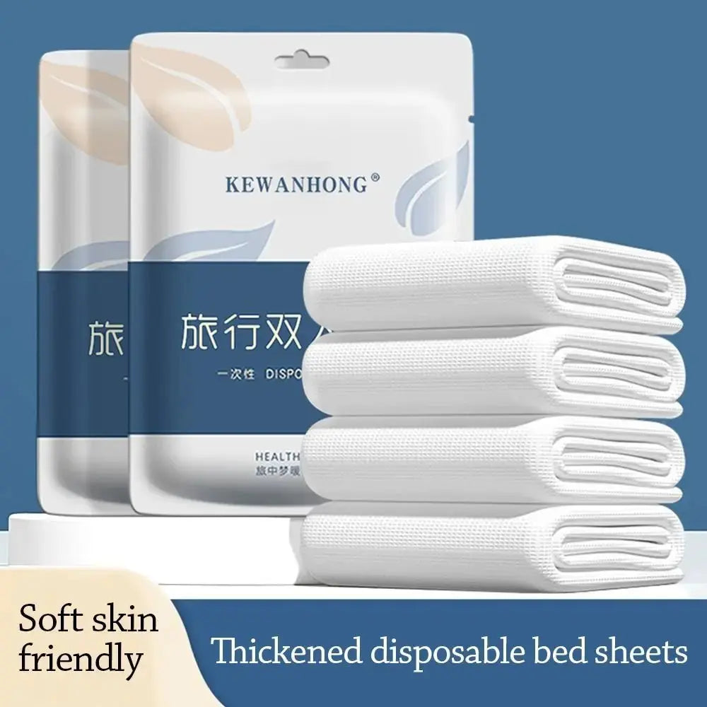 3 / 4-Piece Disposable Bed Sheet Dirty Proof Bedding Set Duvet Cover Pillowcase Thickened Non-Woven Isolation Sheets Travel - HONORABLE VETERANS SOLUTIONS