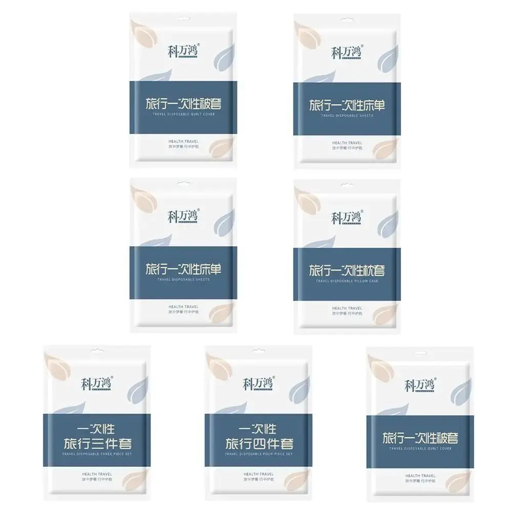3 / 4-Piece Disposable Bed Sheet Dirty Proof Bedding Set Duvet Cover Pillowcase Thickened Non-Woven Isolation Sheets Travel - HONORABLE VETERANS SOLUTIONS