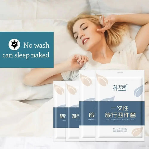 3 / 4-Piece Disposable Bed Sheet Non-Woven Bedding Set Sleeping Bag Quilt Cover Thickened Dirty Proof Duvet Cover Pillowcase - HONORABLE VETERANS SOLUTIONS