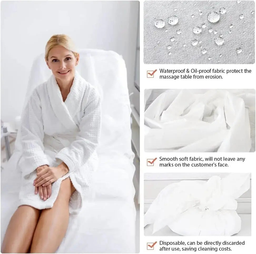 30 Pieces Disposable Bed Sheet Wholesale Beauty Salon Special Travel Breathable Non-Woven Fabric Hole Disposable Hotel Bed Cover - HONORABLE VETERANS SOLUTIONS