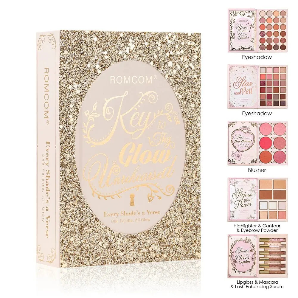 5‑Page Full Face Makeup Kit, Matte & Shimmer Eyeshadow, Blush, Contour, Lip Gloss Mascara for Versatile Makeup Looks - HONORABLE VETERANS SOLUTIONS