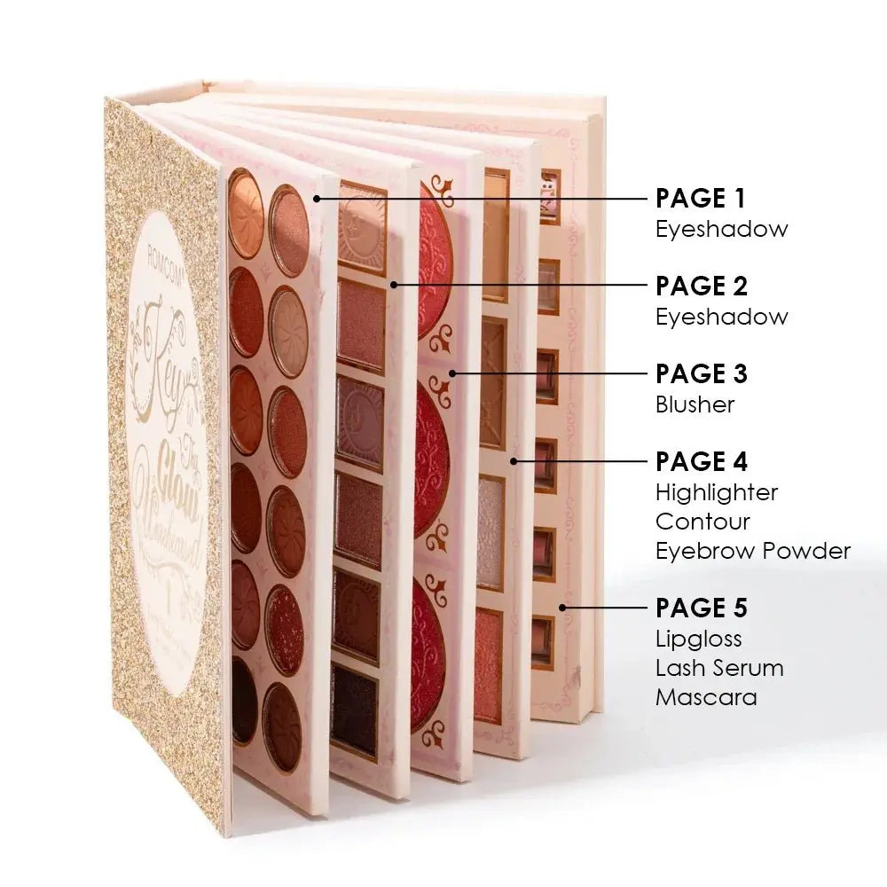 5‑Page Full Face Makeup Kit, Matte & Shimmer Eyeshadow, Blush, Contour, Lip Gloss Mascara for Versatile Makeup Looks - HONORABLE VETERANS SOLUTIONS
