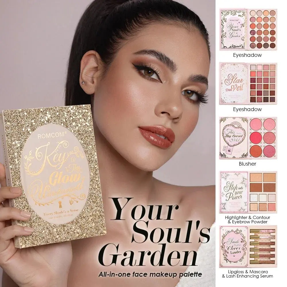 5‑Page Full Face Makeup Kit, Matte & Shimmer Eyeshadow, Blush, Contour, Lip Gloss Mascara for Versatile Makeup Looks - HONORABLE VETERANS SOLUTIONS