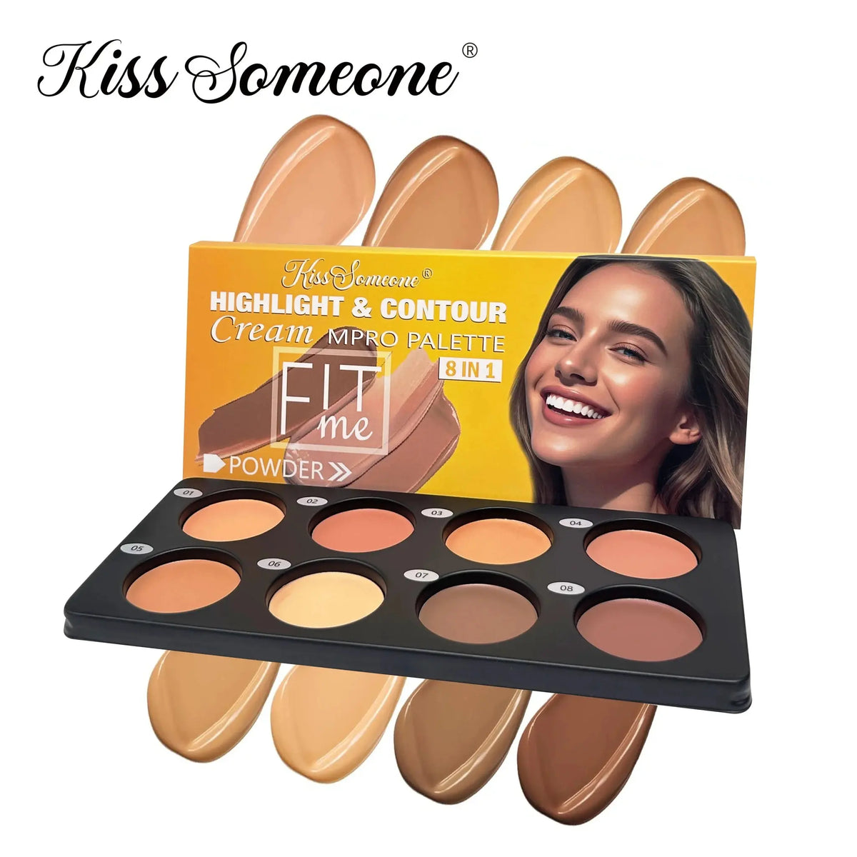 8 Color Cream Contour Palette Makeup, Long Lasting Full Coverage Concealer for Black Women, Contouring Foundation, Sculpt & High - HONORABLE VETERANS SOLUTIONS