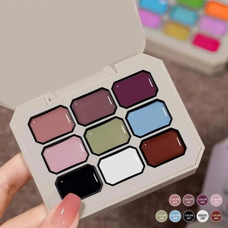 9-Color Solid Gradient High-Saturation Blush Nail Polish, French Manicure Gel, Suitable for Nail Technicians and Beginners. - HONORABLE VETERANS SOLUTIONS