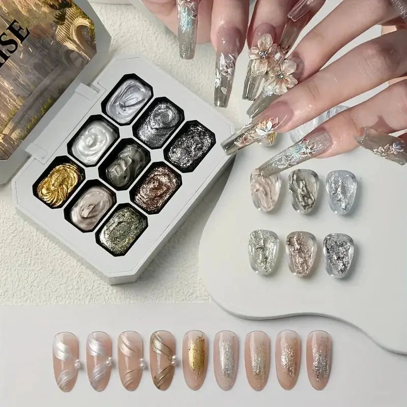 9-Color Solid Gradient High-Saturation Blush Nail Polish, French Manicure Gel, Suitable for Nail Technicians and Beginners. - HONORABLE VETERANS SOLUTIONS