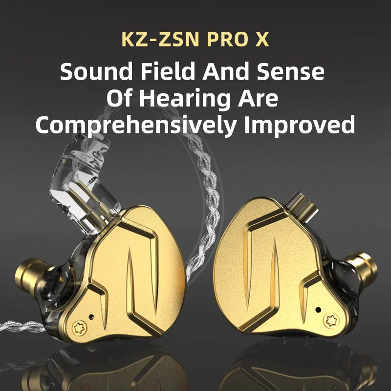 KZ ZSN Pro X Hybrid In-Ear Earphones with Bass Boost