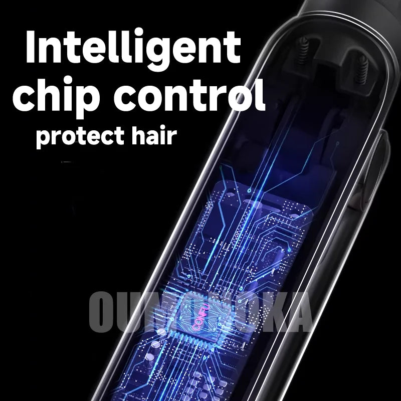 3-in-1 Hair Straightener for Hair Mini Flat Iron Styling Tools & Appliances Brush Beard Salon Hair Curler Professional Hot Comb