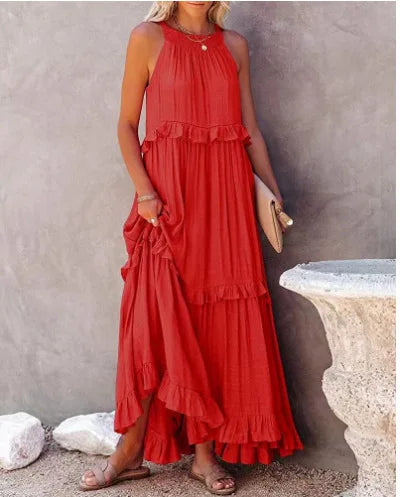 Lotus Leaf Hem Dress for Women