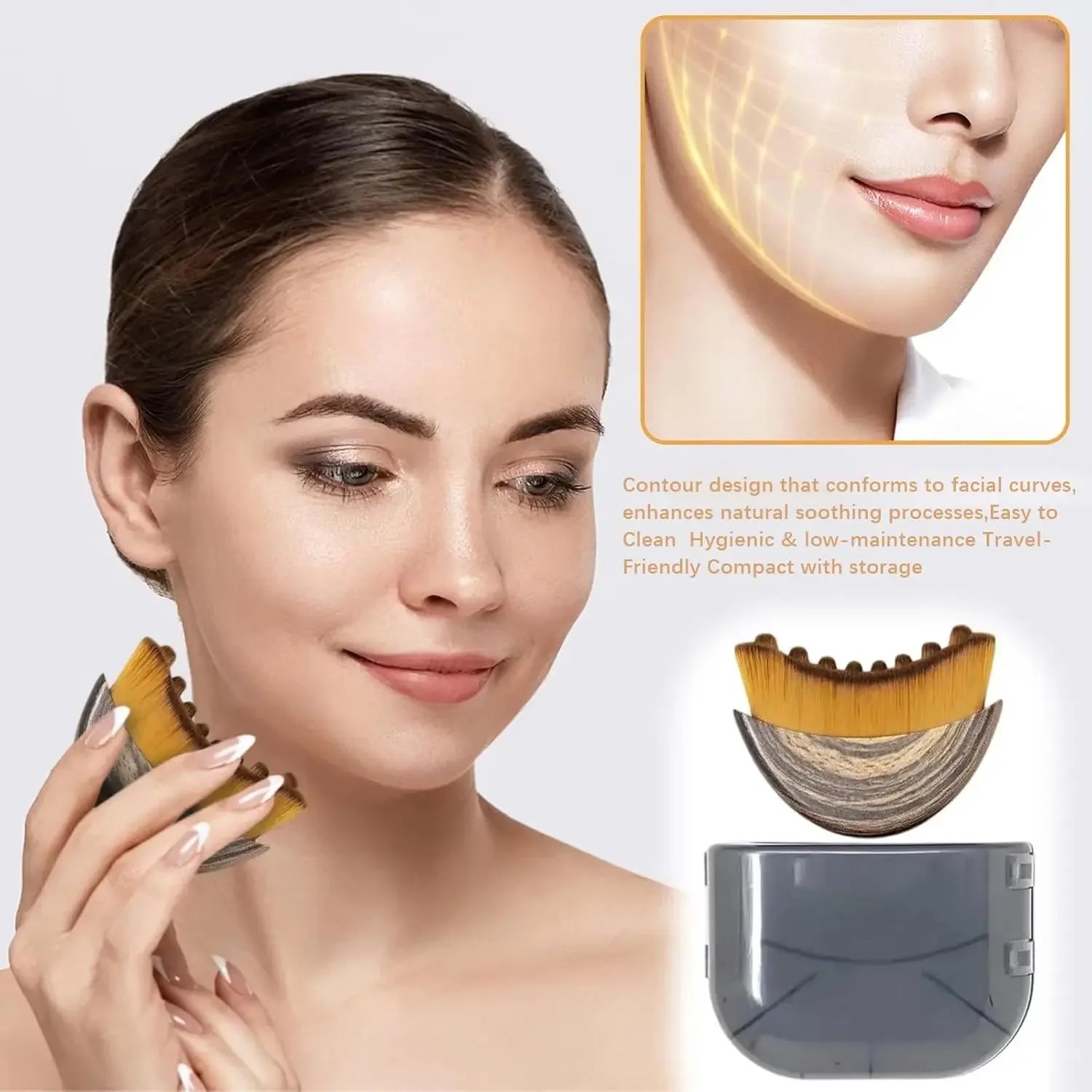 Lymphatic Face Sculpting Brush – Jawline & Chin Massager