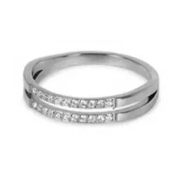 Zircon Inlay Ring – Waterproof Stainless Steel