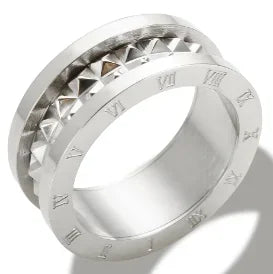 Zircon Inlay Ring – Waterproof Stainless Steel