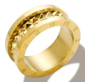 Stainless Steel Ring for Women Inlaid Zircon Rings Waterproof Romantic Fashion Jewelry