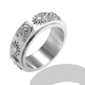 Personality Round Beads Ring Band Small Clear Crystal Zircon Waterproof Stainless Steel Rings Simple Granular Fine Jewelry