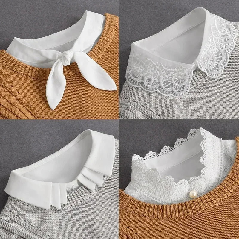 Detachable Lace False Collar for Women – Vintage Style