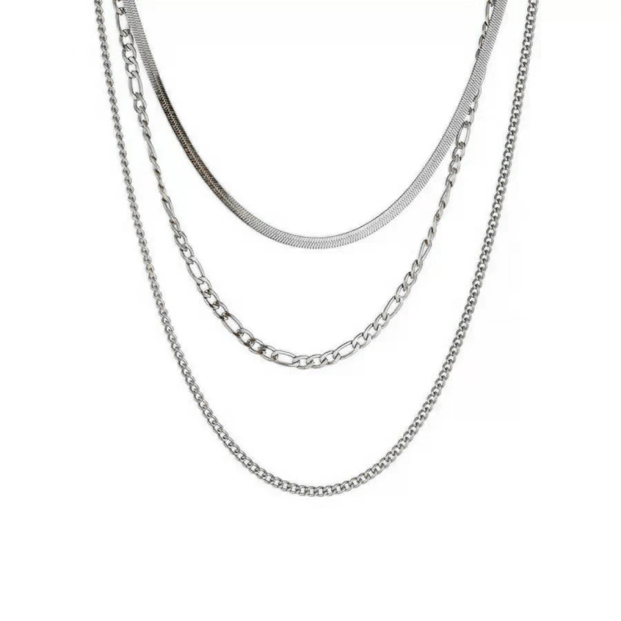 Stainless Steel Heart-shaped Pendant Necklace Metal Waterproof Jewelry For Women