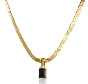 Square Pendants Delicate Stainless Steel Chain Pendant Necklace For Women Necklace