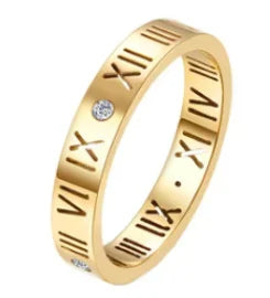 Crystal Zircon Bead Ring – Stainless Steel Fine Jewelry