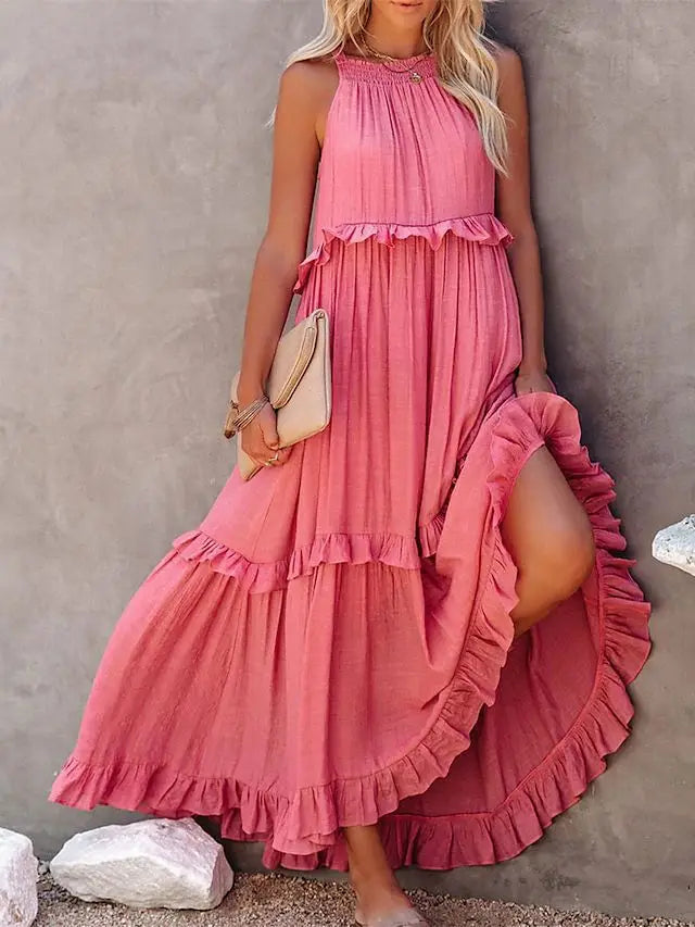 Lotus Leaf Hem Dress for Women