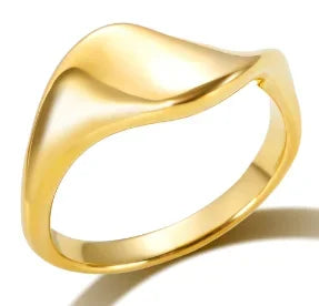 Zircon Inlay Ring – Waterproof Stainless Steel