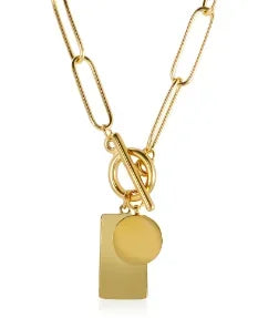 Square Pendants Delicate Stainless Steel Chain Pendant Necklace For Women Necklace