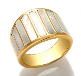 Zircon Inlay Ring – Waterproof Stainless Steel