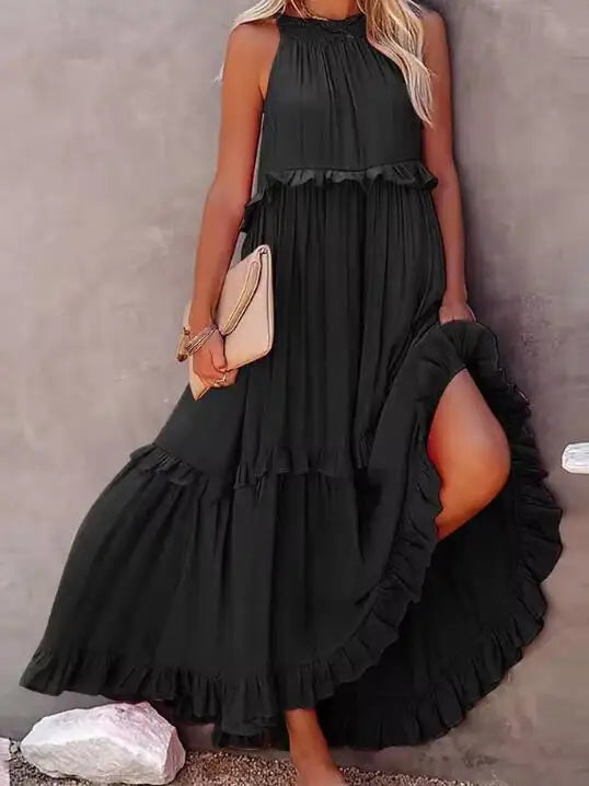Lotus Leaf Hem Dress for Women